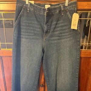Wonderly Women's Flare Jeans in Dark Blue